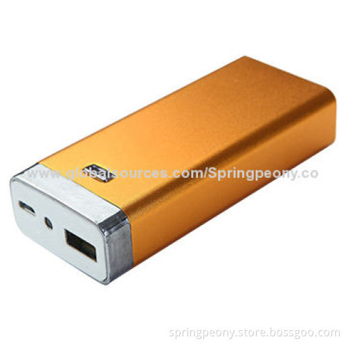 6,000mAh Aluminum Power Bank with USB2.0, LED Flashlight